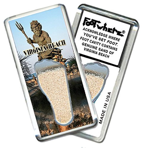 Virginia Beach FootWhere Souvenir Fridge Magnets. (VB200 - Assorted)
