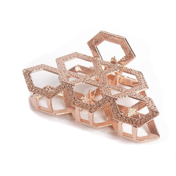 Pinzas para el pelo de Metal Vintage para mujer, pinzas para el pelo, accesorios para horquilla (oro rosa)