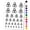 Black, variant on Handcuffs Police Law Enforcement Water Resistant Temporary Tattoo Set Fake Body Art Collection - Brown