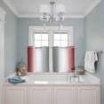 thumbnail image 3 of Red Grey Kitchen Curtains Small Short 39 Inch Length, Gray Farmhouse Modern Rustic Grommet Top Bedroom Living Room Curtains, Light Filtering Cafe Curtain Drapes 2 Panels Set 55''x39'', 3 of 9