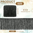 thumbnail image 2 of Uxcell Sequin Chainette Fringe Trim, Tassel Sewing Trim Fringes for Latin Black 2 Yard x 8 In, 2 of 7