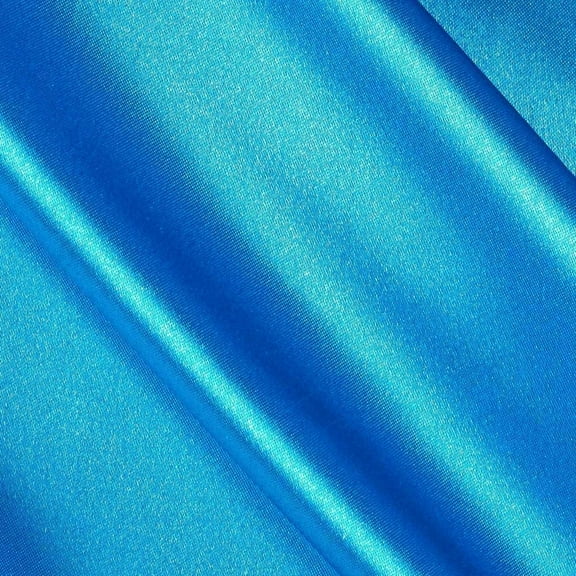 Valentina Textile inc Satin-Bridal Satin Fabric 60" Inch Wide- for Weddings, Decor, Gowns, Sheets, Costumes, Dresses, (1 Yard, Turquoise)