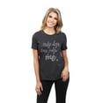 thumbnail image 2 of Thread Tank Only Dogs Can Judge Me Women's Fashion Relaxed Crewneck T-Shirt Tee Charcoal Small, 2 of 5