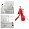 thumbnail image 3 of Juguete de Varita Accesorio de Varilla Larga Interactiva Reemplazo Adsorbible Base de Succión Fuerte Juguetes - roja roja Colco Juguetes para gatos, 3 of 6