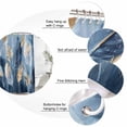 thumbnail image 6 of Blue Gold Feather Waterproof Fabric Shower Curtain,Modern Oil Painting Gradient White Waterproof Fabric Shower Curtain for Bathroom Curtains Bathtubs Shower Curtains with 12 Hooks Extra Long 72x96, 6 of 8