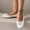 #027-White, variant on Women's Fashion Casual Slip-On Round-Toe Ballet Flats - Comfortable Low Wedge Heel & Bowknot Design, Breathable Daily Walking Shoes for Women