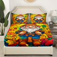 thumbnail image 2 of YST Fall Bedding Set For Home Full,Autumn Gnome Bed Sheets For Kids Adults,Rustic Farmhouse Thanksgiving Fitted Sheet Gold Abstract Maple Leaves Sheets 3 Pcs, 2 of 4