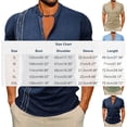 thumbnail image 2 of Mens Linen Shirt Guayabera Cuban Short Sleeve Button Down Cotton Summer Beach Hippie Shirts Half Button Cotton Crewneck Tees Casual Stand Collar Tops, 2 of 6
