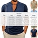 thumbnail image 2 of Ceisia Men's Slim Fit Short Sleeve Stand-Up Collar Slub Linen Henley Shirt with Geometric Embroidery Light Blue M Gifts, 2 of 6