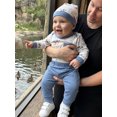 thumbnail image 4 of RUINIXCW Newborn Baby Boy Duck Outfit Infant Baby Boys Spring Fall Winter Clothes Mallard Print  Long Sleeve Romper Pants and Hat Set, 4 of 10
