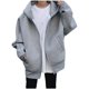 thumbnail image 2 of Puntoco Invierno Mujer Casual Bolsillos sueltos Manga larga Cremallera Sudadera con capucha Color sólido Abrigo Puntoco Puntoco-6837, 2 of 7