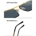 thumbnail image 4 of Gafas De Sol cuadradas De lujo para hombre y mujer, lentes De Sol sin montura Vintage De diseñador De marca, gafas De Sol Retro a la moda para hombre y mujer, 4 of 5