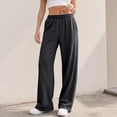 thumbnail image 2 of Nestiefly Womens Sweatpants Casual Wide Leg Baggy Lounge Pants | Sweat Pants for Women, Elastic Waisted with Pockets, Loose Soft Joggers Dark Gray 3XL, 2 of 4
