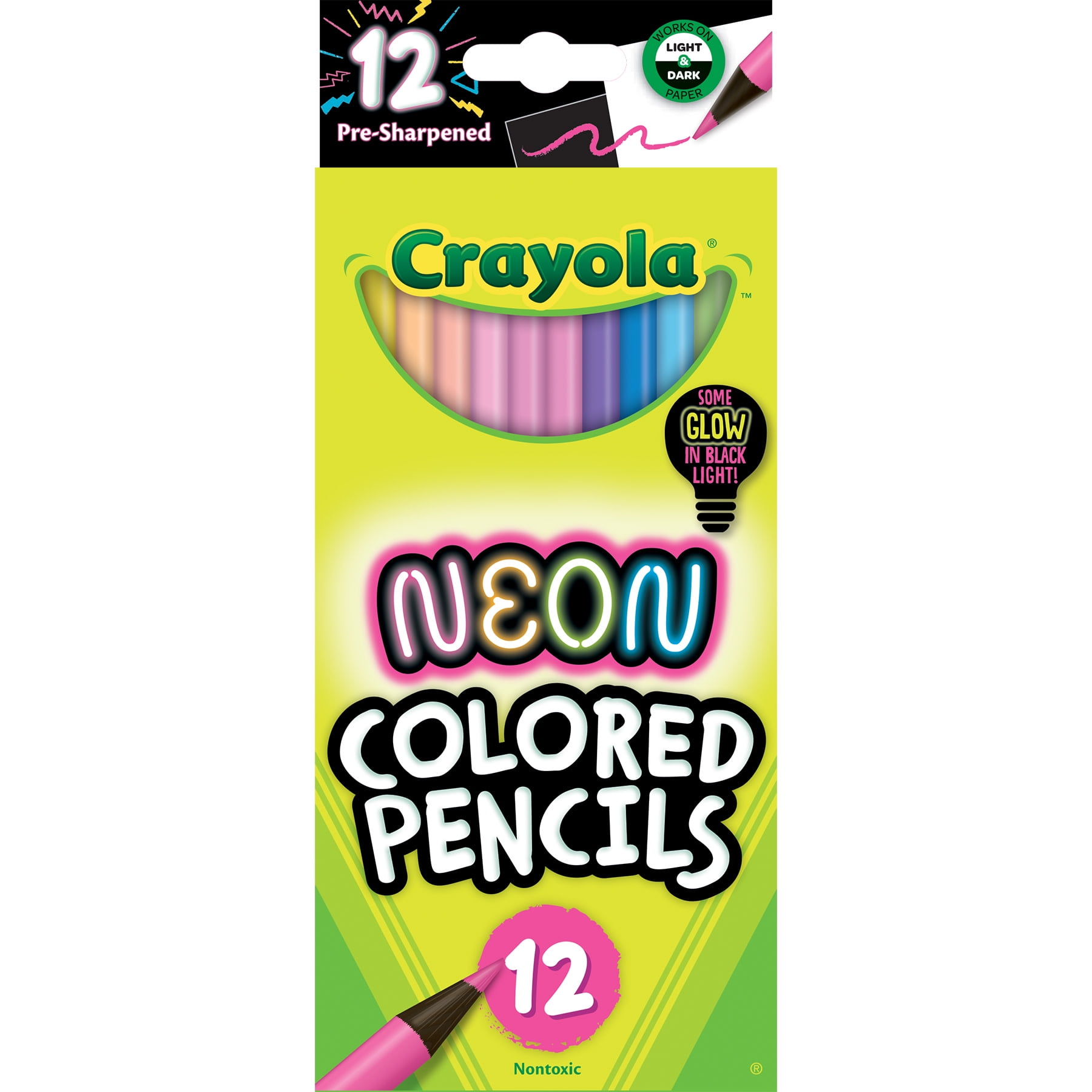 Crayola Neon Colored Pencils, 12 Per Pack, 6 Packs