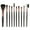 Black + Coffee, variant on Happydeer 10Pcs Makeup Tool Set Pro Eyeshadow Eyebrow Comb Eyelash Sponge Cosmetic Brush