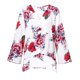 thumbnail image 4 of Camisa floral con cuello en V para mujer Hugo Manga larga, 4 of 10