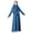 ZA-Blue-summer linen dresses, variant on Kids Prayer Dress Muslim Clothes for Girls Long Sleeve Abaya with Hijab Two Piece Maxi Islamic Set Scarf Kaftan Jilbab 4-12Y