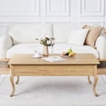 thumbnail image 6 of Wirrytor Lift Top Coffee Table with Storage, Mid Century Modern Center Table with Hidden Compartment, Solid Wood Square Coffee Table for Small Spaces, Farmhouse Style Oak Finish Lift Top Table, 6 of 10