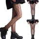 thumbnail image 4 of Medias transparentes con estampado de malla para mujer: medias de cintura alta con pies, tejido elástico de poliéster, talla única, 4 of 4