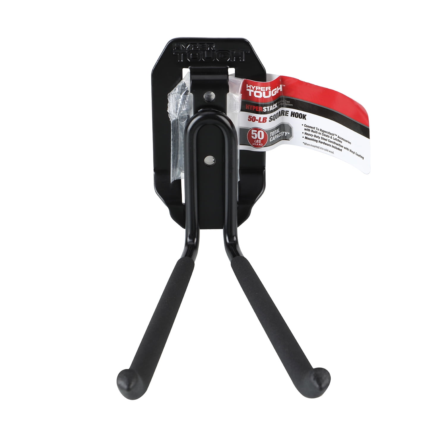 Hyper Tough Hyper Stack Heavy Duty Steel Long Utility Hook, Black