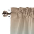 thumbnail image 5 of Half Window Curtains 24 Inches Long, Navy Blue Brown Ombre Window Treatment Curtain Drapes, Teal Gradient Color Modern Abstract Art Short Curtains Tiers for Kitchen Over Sink, 27.5"x24", 2 Panels, 5 of 7