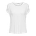 thumbnail image 2 of ONLY Camiseta de manga corta para mujer paquete de 3, ONLMOSTER O-NECK TOP, cuello redondo, mezcla de viscosa elástica Blanco XS (X-Small), 2 of 6