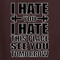 thumbnail image 5 of Wild Bobby I Hate You I Hate This Place See You Tomorrow Gym/Workout Women Tri-Blend Racerback Tank Top, Brown, Small, 5 of 5