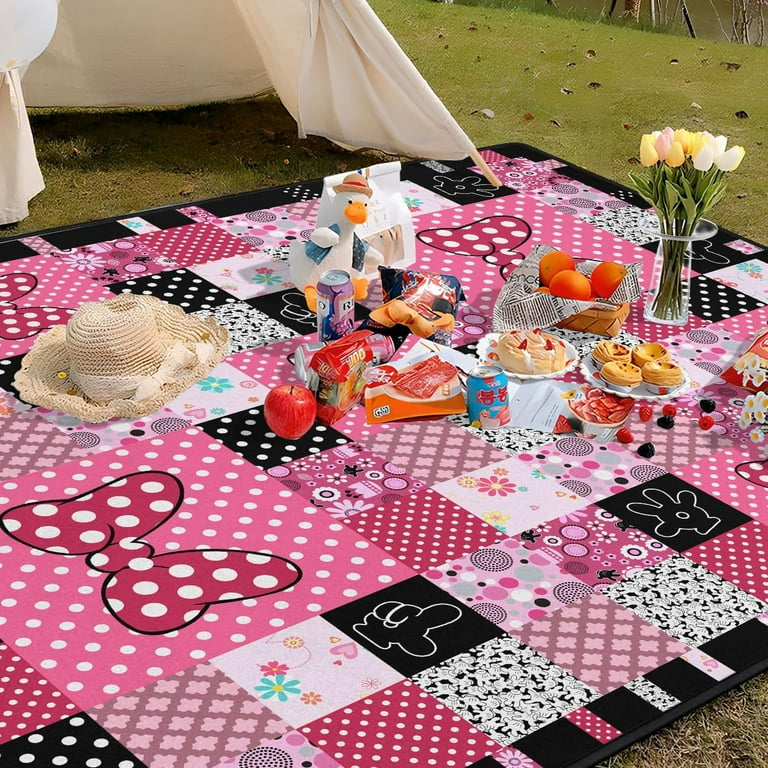Pink Picnic Blanket Waterproof Foldable Extra Large Picnic Mat Beach Blanket 60 x80 for Camping Beach Hiking Patio Party Outdoor Decor Gifts