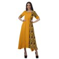 thumbnail image 1 of Moomaya Robe Décontractée en Viscose à Encolure Dégagée Imprimée pour Femmes Robe Midi, 1 of 4
