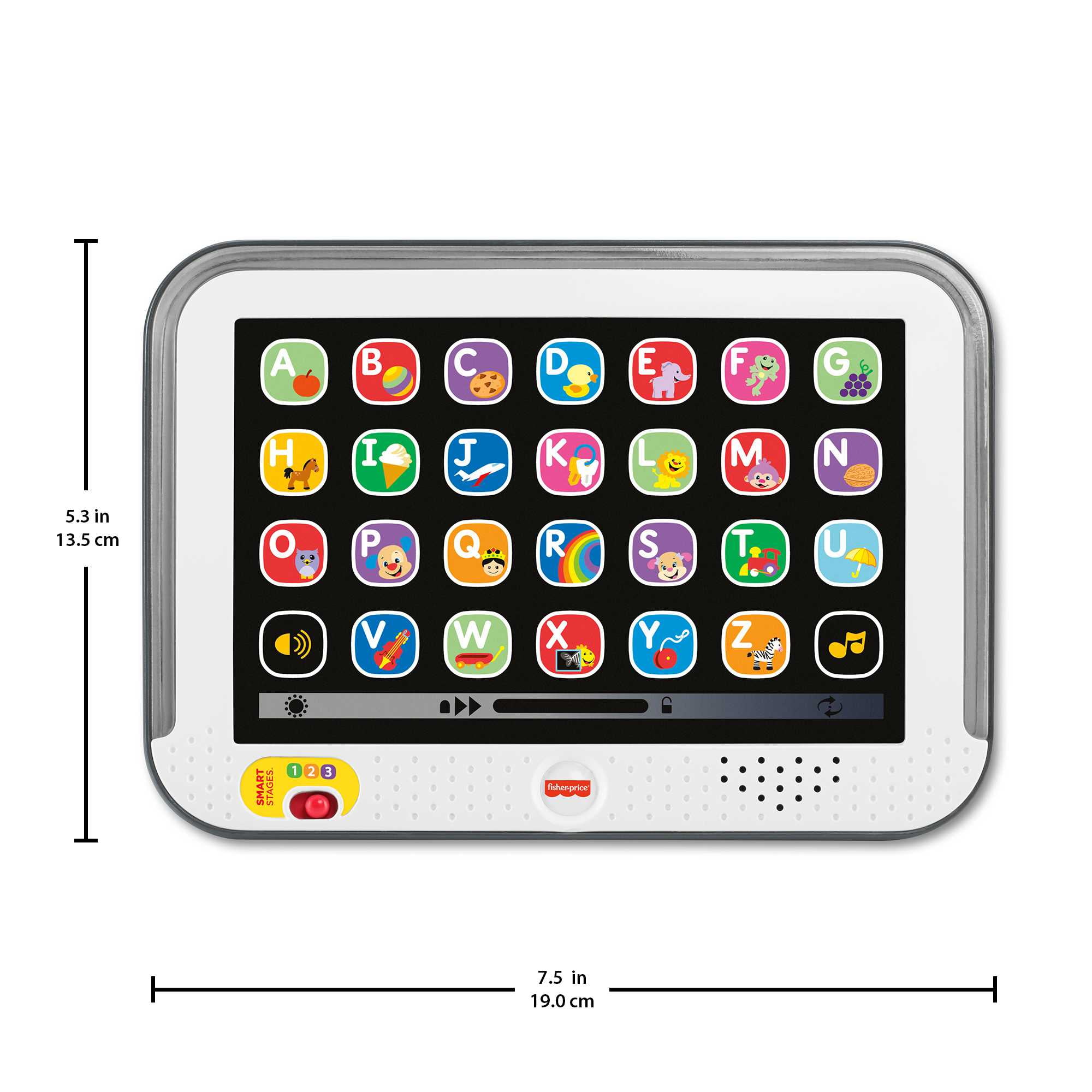 Fisher-Price Laugh & Learn Smart Stages Tablet - Gray, Musical Infant Toy