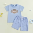 thumbnail image 2 of Toddler Boys Casual Outfit Sets Cartoon Set Tops+Shorts Summer 1 4Years Baby Outfits T Shirt Outfits&Set Clothing Outwear Gibobby(4-5 Years,Blue), 2 of 5
