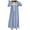 Blue, variant on Shwomsmer Long Satin Nightgowns With Long Sleeves For Women With Bow Lace Trim Wrist Neck Vintage Style For Knee Rest Home Sleepwea Long plus