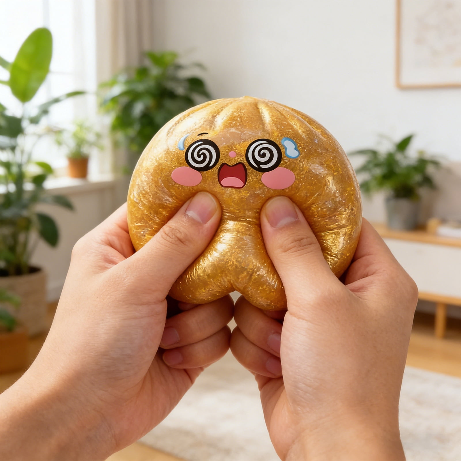 Viral Mystery Dumpling Squishy Set 8 Pcs, 6 Giant Glow in The Dark + 2 Mystery Dumplings, Soft TPR Fidget Toys for Stress Relief, Gifts for All Ages Crazy Gifts for Fun