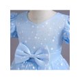 thumbnail image 5 of hirigin Girl Princess Dress, Children Baby Toddler Dot Decor Wedding Short Puff Sleeves Tutu Skirt Gown, 5 of 9