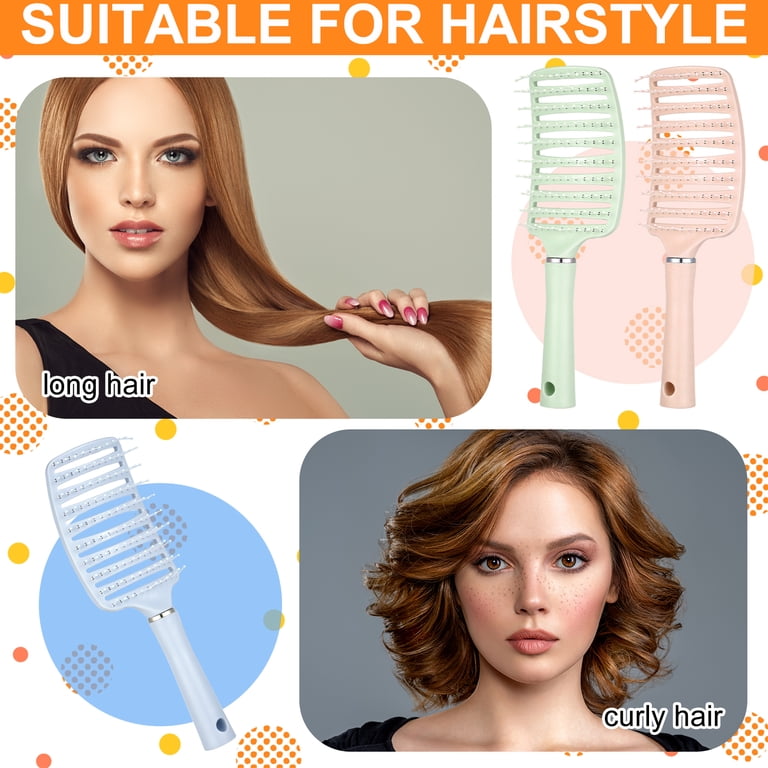 Abaima 3-Piece Detangling Brush Set with 100 Hair Ties photo 6