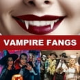 thumbnail image 5 of 4 tamaños de colmillos personalizados, dientes de vampiro, dentaduras postizas falsas con 1 tubo en T, 5 of 5