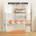 thumbnail image 6 of KFFKFF Retractable Baby Gate, 34.2" Tall, Extends to 60" Wide, Mesh Dog Gate for The House, Long Child Safety Gates for Doorways, Hallways, Cat Gate Indoor/Outdoor, White, 6 of 9