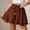 Wine, variant on FRSASU Womens A Line Ruffle Layered High Waisted Flowy Mini Skirt Casual Lightweight Elastic Drawstring Waist Skirts White