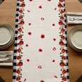thumbnail image 5 of Table Runners 90 Inches Long Dress Scarves, Valentines Day Farmhouse Coffee/Dining/Kitchen Table Runner for Living Room, Country Gnomes Love Rose Black White Plaid 13x90 Inch, 5 of 9