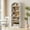 Antique white + wood back, variant on Arched 5-Tier Bookshelf with Open Shelves, 71.65in Modern Wooden Bookcase, Antique White Freestanding Display Rack