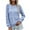 Light blue, variant on Odeerbi Cardigan for Women 2024 Trendy Round Neck Solid Hollow Button Knitted Sweater Cardigan Light blue