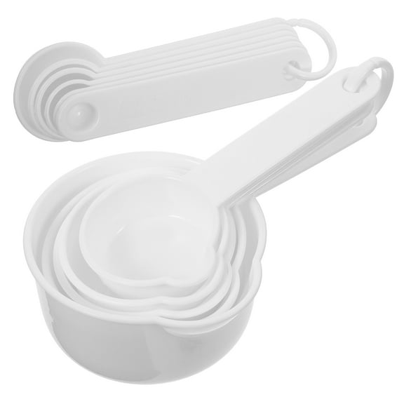 MEIBUTYUP White Kitchen Measuring Spoons Set for Home Cooking, Baking, and Precise Ingredient Measurement