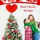 thumbnail image 5 of Adornos navideños, decoraciones navideñas, regalos de Navidad. Árbol de Navidad rojo con forma de corazón, colgante para árbol de Navidad con forma de corazón., 5 of 6