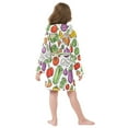 thumbnail image 7 of FORMRS Niños Bathrobe Unisex Hooded Robe Soft Plush Pajamas Sleepwear, Size 7-9T, Vegetables Pattern, 7 of 7