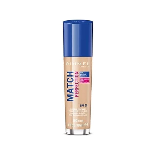 Rimmel London Match Perfection Base de Maquillaje Spf20 100 Marfil 30ml