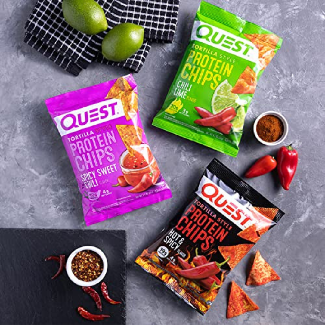 Quest Protein Chips Variety Pack, High Protein Low Carb Snack, 8 Flavors, 8 Count