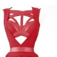 thumbnail image 4 of FhsagQ 1 Pce Ensemble de Lingerie pour Femme Lingerie Sans Entrejambe Robe pour Femme Lingerie Coussinet de Poitrine Soutien-Gorge Bandage Tenue de Nuit Chemises de Nuit Rouge Taille g, 4 of 6