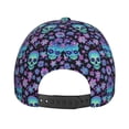thumbnail image 3 of Kdxio Unisex Funny Skull Flower Pattern Baseball Cap Unisex Washed Classic Adjustable Hat, 3 of 5