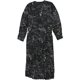 thumbnail image 2 of Tahari Womens Printed V Neck Pleated Dress, black, L, 2 of 2