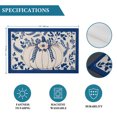 thumbnail image 6 of Blue Fall Pumpkins Placemats Set of 4, Thanksgiving Floral Botanical Foliage Washable Wipeable Table Mats for Dining Tables, Indoor Outdoor Kitchen Place Mats for Holiday Party Table Decor, 6 of 9